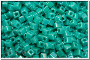 SBS-18-0481, MIYUKI Squares, 1,8mm, turquoise green, op., AB, 5g