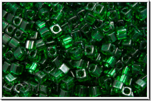 SBS-18-0156, MIYUKI Squares, 1,8mm, emerald, trans., 5g