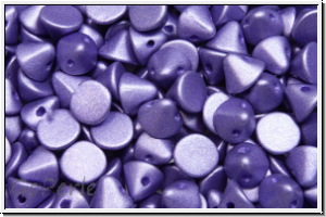 Button-Beads, 4mm, white, alabaster, lavender met. matte, 50 Stk.