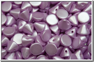 Button-Beads, 4mm, white, alabaster, lt. rose pastel, 50 Stk.