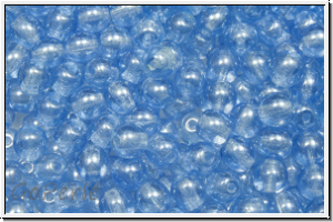 bhm. Glasperle, rund, 4mm, sapphire, med., trans., luster, 50 Stk.