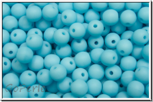 bhm. Glasperle, rund, 4mm, baby blue, op., matte, 50 Stk.