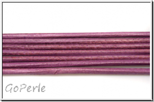 Lederband, 1,3mm, rund, fuchsia, Ziege, Lnge 1 m