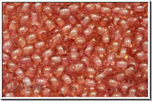 bhm. Glasperle, rund, 3mm, crystal, trans., rose gold luster, 50 Stk.