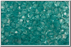 Bhm. Glasschliffperle, PRECIOSA, feuerpol., 3mm, crystal, trans., ice (dyed), 50 Stk.