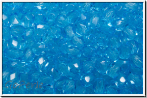 Bhm. Glasschliffperle, PRECIOSA, feuerpol., 3mm, crystal, trans., ocean (dyed), 50 Stk.