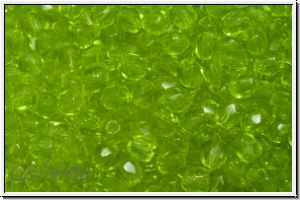 Bhm. Glasschliffperle, PRECIOSA, feuerpol., 3mm, olivine, trans., 50 Stk.