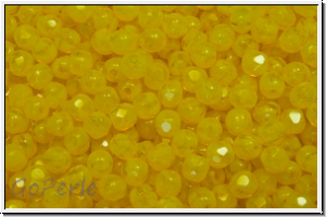 Bhm. Glasschliffperle, feuerpol., 3mm, yellow, opal, 50 Stk.