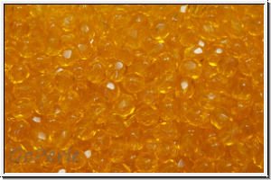 Bhm. Glasschliffperle, feuerpol., 3mm, sunflower, trans., 50 Stk.