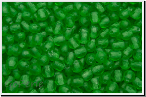 Bhm. Glasschliffperle, feuerpol., 3mm, green, kelly, trans., matte, 50 Stk.