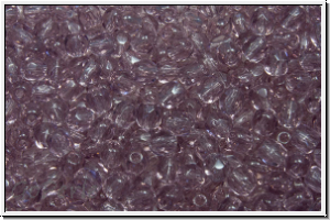 Bhm. Glasschliffperle, feuerpol., 3mm, amethyst, lt., trans., 50 Stk.