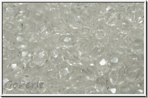 Bhm. Glasschliffperle, feuerpol., 4mm, crystal, trans., luster, 50 Stk.