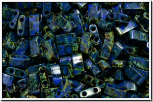 HTL-4518, MIYUKI Half Tila Beads, cobalt, op., picasso, 5g