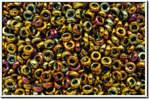 MSP-0462, MIYUKI Spacers, 2,2x1mm, gold, met., iris., 5g