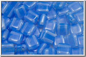 TILE-Beads, 6x6mm, sapphire, lt., opal, 25 Stk.