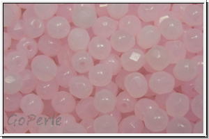 Bhm. Glasschliffperle, feuerpol., 4mm, rosy, alabaster, 50 Stk.