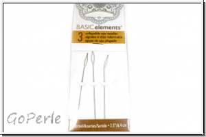 Collapsible Eye Needles, 6,4 cm, sortiert, Briefchen mit 3 Stk.