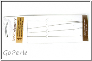 Collapsible Eye Needles, 12,7 cm, extra fine 0,24 mm, Briefchen mit 4 Stk.