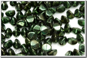 PB-23980-14495, Pinch Beads, 5x3mm, green, metallic, 65 Stk.