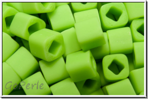 TC-04-0044f, TOHO Cubes, 4mm, green, lt., op., matte, 10g