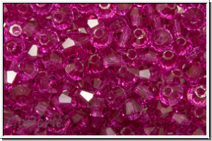 Preciosa Bicone, 3mm, fuchsia, trans., 50 Stk.