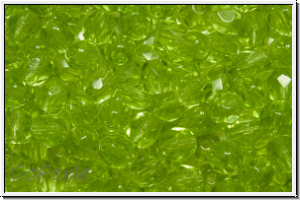 Bhm. Glasschliffperle, feuerpol., 4mm, lime, lt., trans., 50 Stk.