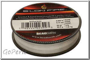 S-LON Fire Beading Thread, Fdelgarn, 04 LB, crystal, 50 yd