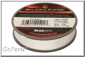 S-LON Fire Beading Thread, Fdelgarn, 06 LB, crystal, 50 yd