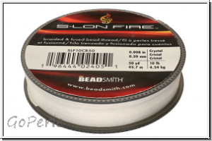 S-LON Fire Beading Thread, Fdelgarn, 10 LB, crystal, 50 yd