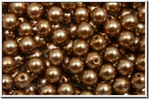 PRECIOSA Round Pearls MAXIMA, 4mm, bronze - pearl effect, 25 Stk.