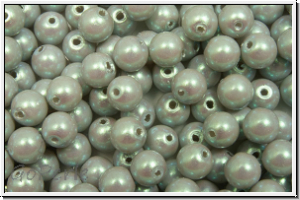 PRECIOSA Round Pearls MAXIMA, 4mm, grey - pearlescent, 25 Stk.