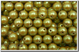 PRECIOSA Round Pearls MAXIMA, 4mm, khaki - pearlescent, 25 Stk.