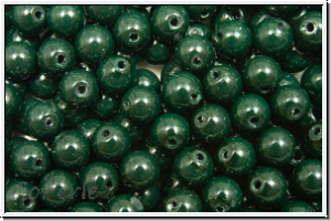 PRECIOSA Round Pearls MAXIMA, 4mm, malachite - crystal, 25 Stk.