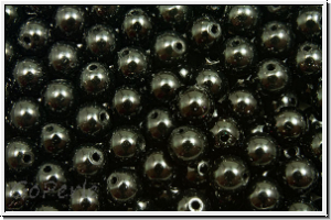 PRECIOSA Round Pearls MAXIMA, 4mm, black, magic - crystal, 25 Stk.