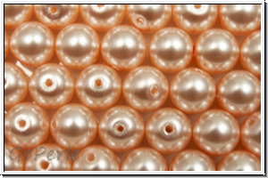 PRECIOSA Round Pearls MAXIMA, 6mm, peach - pearl effect, 10 Stk.