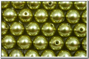 PRECIOSA Round Pearls MAXIMA, 6mm, green, lt. - pearl effect, 10 Stk.