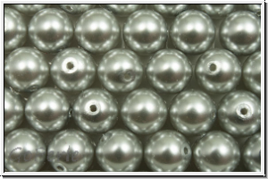 PRECIOSA Round Pearls MAXIMA, 6mm, grey, lt. - pearl effect, 10 Stk.