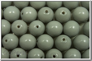 PRECIOSA Round Pearls MAXIMA, 6mm, grey, ceramic - crystal, 10 Stk.