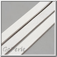 Lederband, 10x2mm, eckig, wei, Rind, 1m