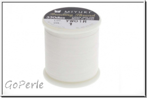 MIYUKI Beading Thread, Fdelgarn, white, 1 Spule