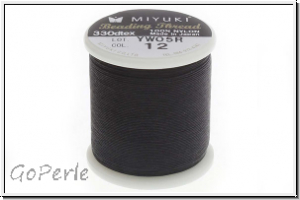 MIYUKI Beading Thread, Fdelgarn, black, 1 Spule