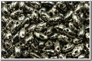 RZ-23980-18549, RIZO Perlen, black, op., antique chrome, 10 g