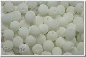 bhm. Glasperle, rund, 4mm, white, alabaster, soft white neon, 50 Stk.