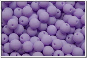 bhm. Glasperle, rund, 4mm, white, alabaster, soft violet neon, 50 Stk.