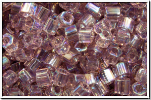 TH-11-0166, TOHO Hexagon, 11/0, amethyst, lt., trans., AB, 10g