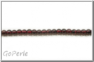 Garnet, round, 3mm, 1 Strang