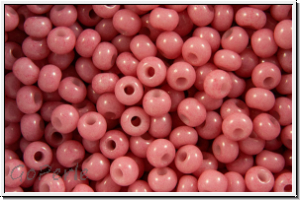 PR-11-03693, PRECIOSA Rocailles, 11/0, white, op., solgel coral pink-3, 20g