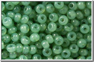 PR-11-02663, PRECIOSA Rocailles, 11/0, white, opal, solgel jade-3, 20g