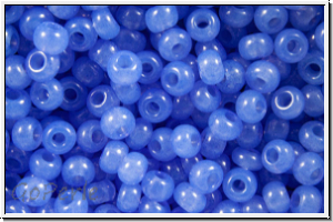 PR-11-02631, PRECIOSA Rocailles, 11/0, white, opal, solgel blue-3, 20g