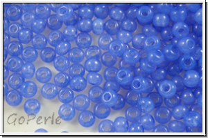 PR-11-02631, PRECIOSA Rocailles, 11/0, white, opal, solgel blue-3, 20g